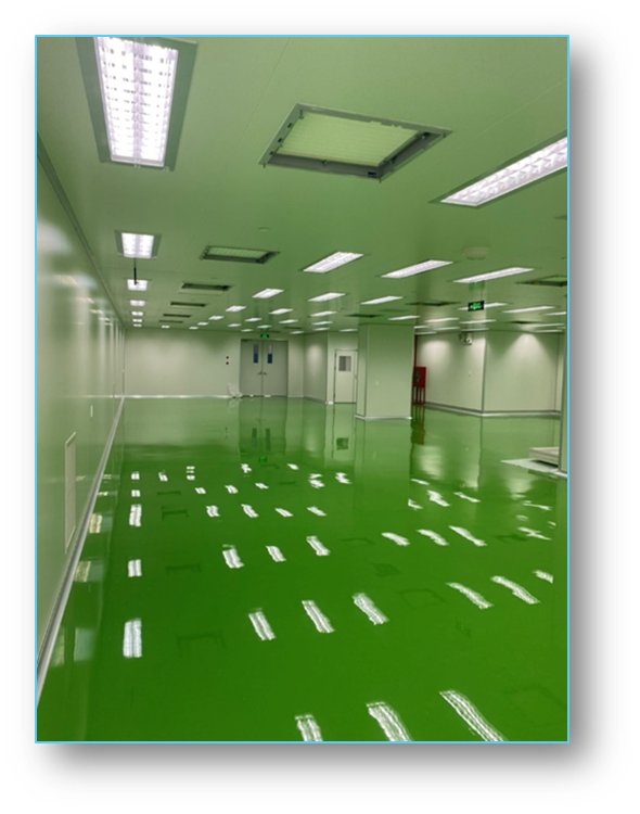 Hoàn thiện tổng thể phòng sạch ISO Class 10.000, hệ thống chiếu sáng và sàn Epoxy